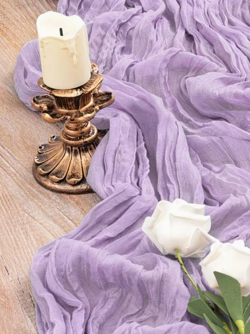 Sheer Table Runner | Lavender or Light Violet | Set of 6 |  25.6